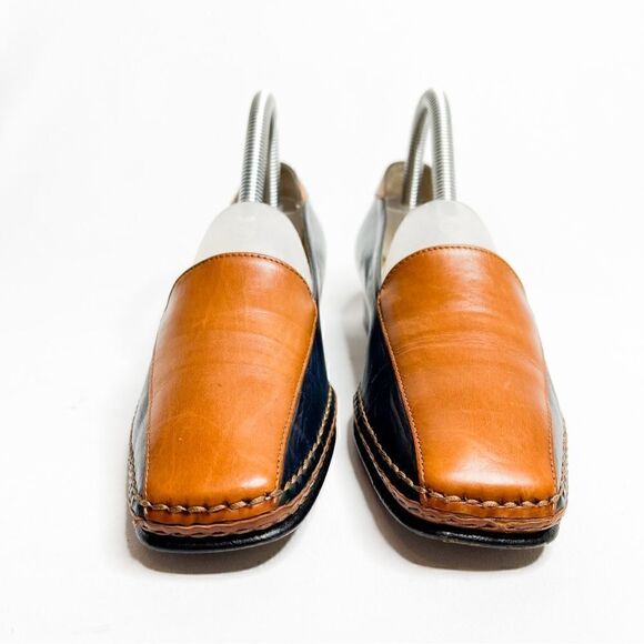 🍋 Quercioli • Authentic Women’s Two-Tone Handmade Leather Pumps Size 36.5 - Picture 3 of 8